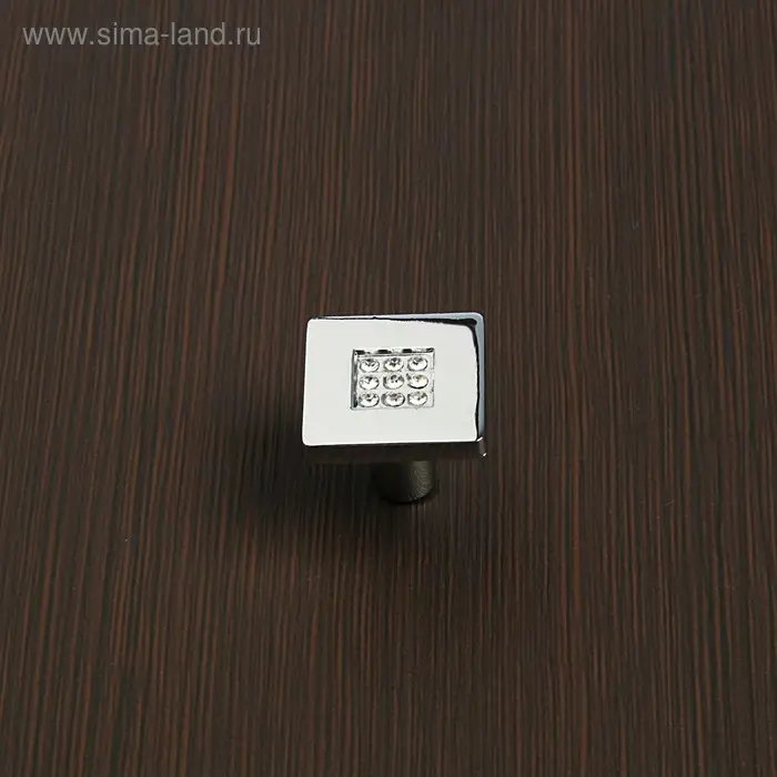 Ручка-кнопка CRL03, 28×28×24 мм, хром