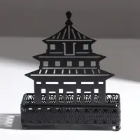 Подставка для мелочей металл &laquo;Дворец&raquo;, чёрный, 6.3&times;14.5&times;18.5 см