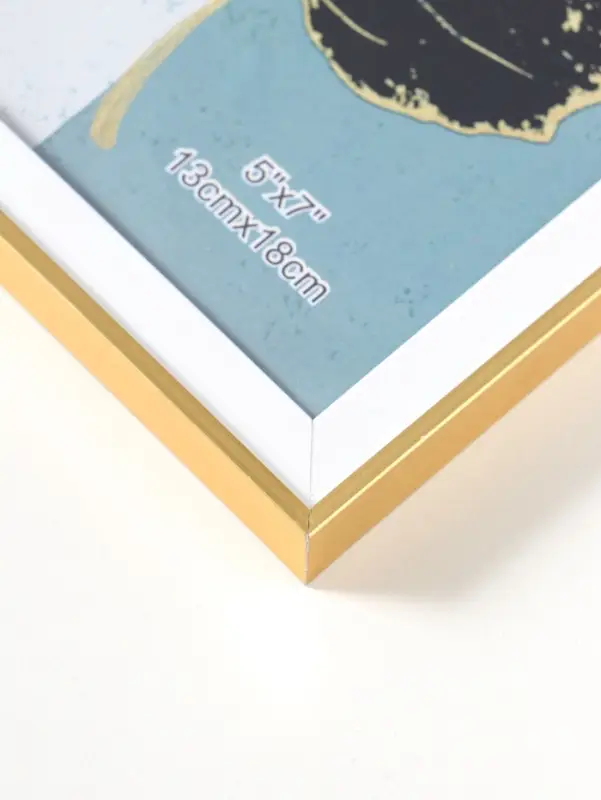 Фоторамка пластик 13х18 см "Современная классика" золото и белый 19х13,8х1,5 см