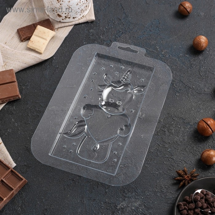 Форма для шоколада «Мечтая о любви», пластик, прозрачная Форма для шоколада «Мечтая о любви», пластик, прозрачная