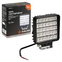 Фара светодиод. квадратная, 30LED, ближний свет, 36Вт, 108х108х47мм, 12/24В, PRO