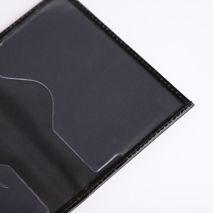 Обложка для паспорта, цвет чёрный