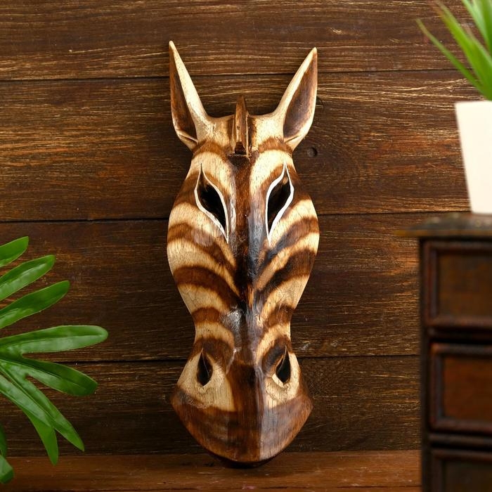 Маска дерево Маска дерево "Зебра" 30х10,5х5 см