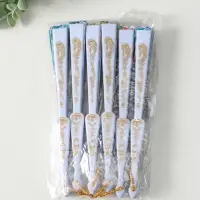 Веер пластик, текстиль "Россыпь цветов" МИКС широкие лопасти 23 см