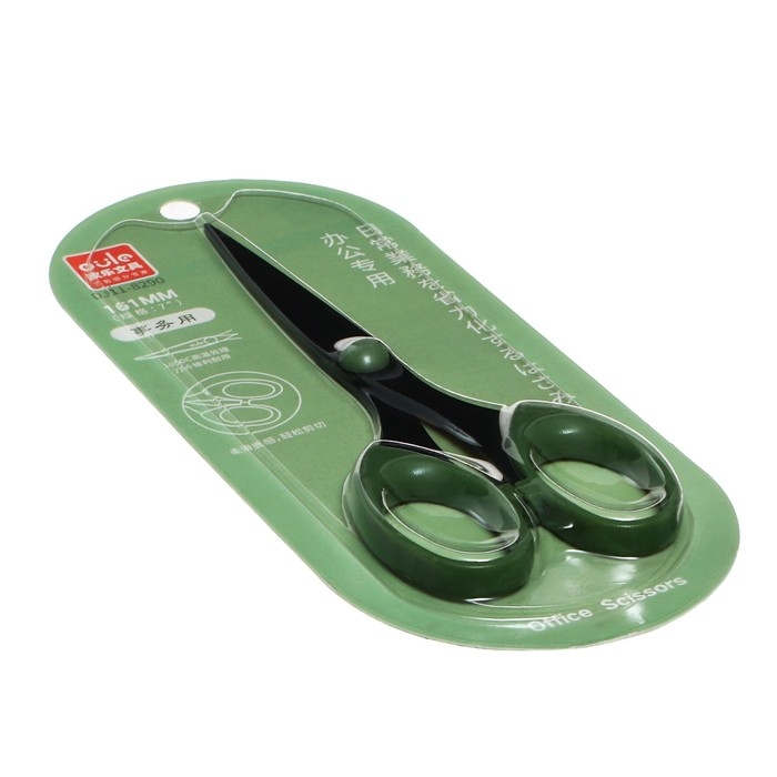 Ножницы канцелярские 16см, черное лезвие, ручки пластиковый, МИКС Ножницы канцелярские 16см, черное лезвие, ручки пластиковый, МИКС