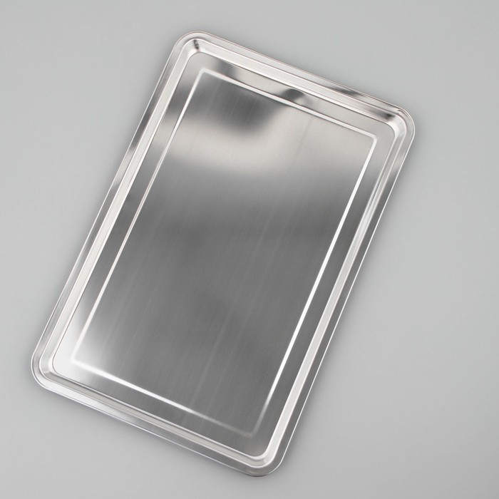 Поднос из нержавеющей стали, 59,5×39,5×1,5 см