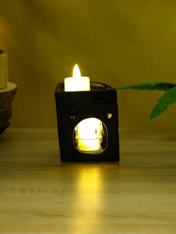 Аромалампа «Маска», 11×9×6 см, керамика, тёмно-коричневая