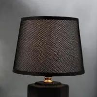 Настольная лампа с абажуром RISALUX, 21194/1, E14, 40 Вт, классическая, в спальню, на тумбочку, в гостиную, чёрный, 20&times;20&times;32 см