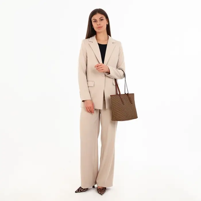 Сумка женская тоут на молнии, 30&times;11&times;25 см, коричневая