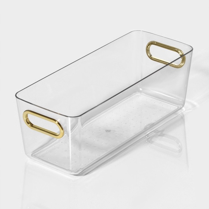 Контейнер для хранения «Нежность», 28×11×9,5 см, цвет прозрачный Контейнер для хранения «Нежность», 28×11×9,5 см, цвет прозрачный