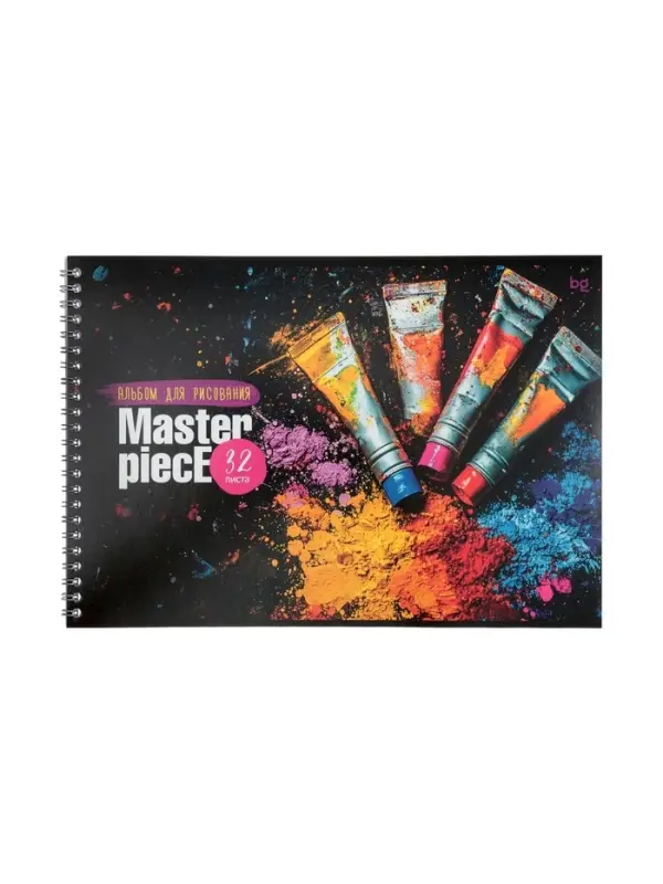 Альбом для рисования BG &laquo;Шедевр&raquo; А4, 32 листа, на гребне, обложка из мелованного картона, МИКС