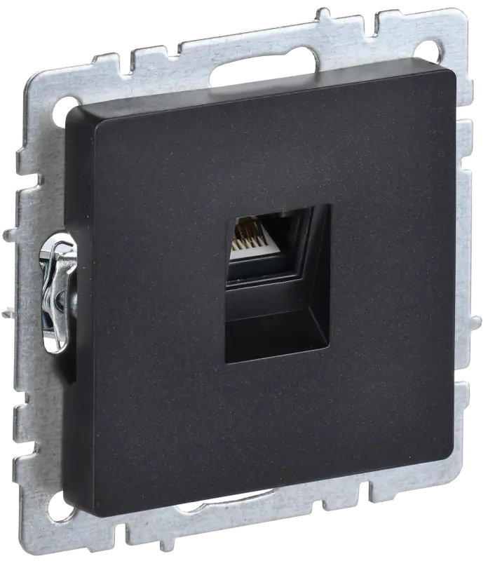BRITE Розетка компьютерная RJ45 кат.5E РК10-БрЧ черный