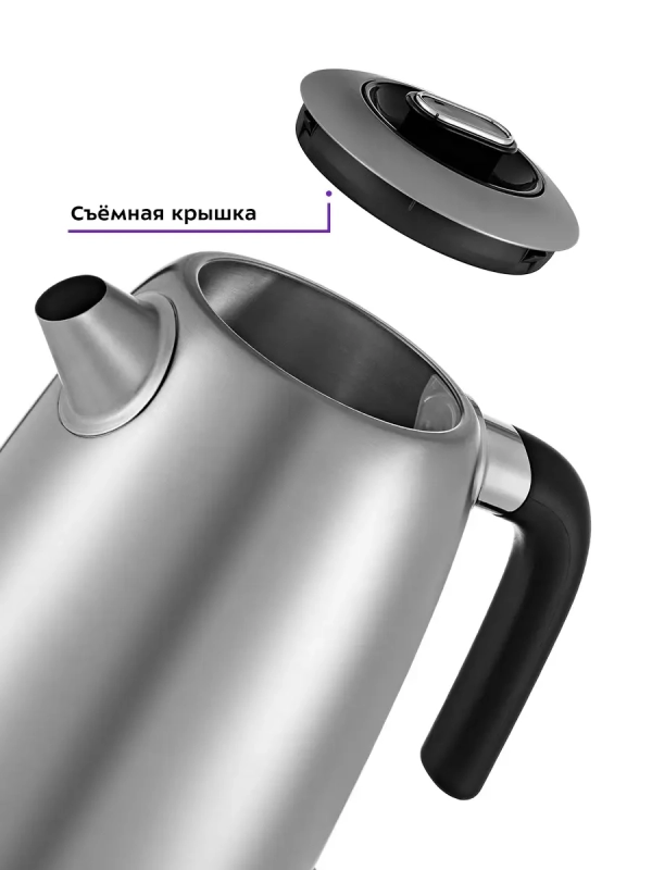 Чайник электрический металлический КТ-6121 - 1.7 л