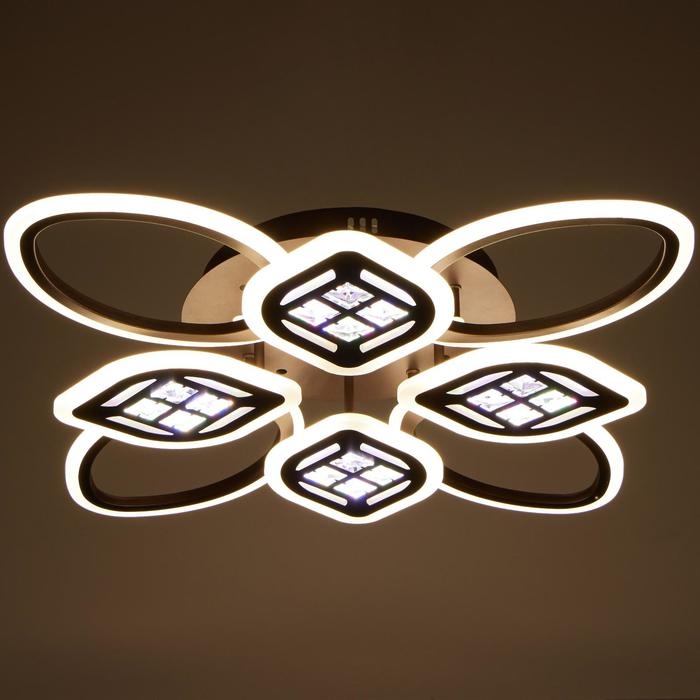 Люстра с ПДУ 1162/8CF LED 160Вт 3000-6000К диммер кофе 70х70х10 см BayerLux