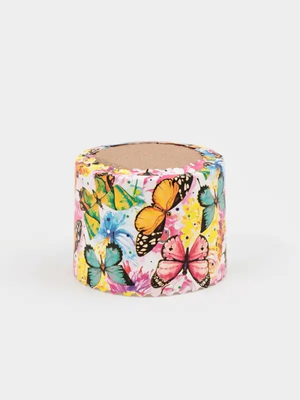 Форма для выпечки кулича бумажная Деко-про &laquo;Бабочки цветные&raquo;, 11&times;8.5 см, одноразовая, разноцветная