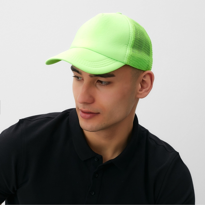 Бейсболка с сеткой MINAKU, цвет зелёный, размер 56-58 Бейсболка с сеткой MINAKU, цвет зелёный, размер 56-58