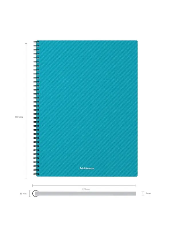 Тетрадь на спирали ErichKrause. Glance Vivid A4, 80 листов, в клетку, пластиковая обложка, блок офсет, МИКС