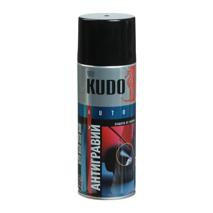 Антигравий KUDO, 520 мл, черный, аэрозоль    KU-5222