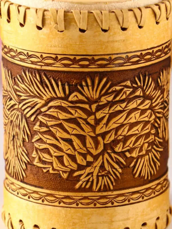 Туес шитый Туес шитый "Шишки" , D8смхH(с хватком)14см, береста