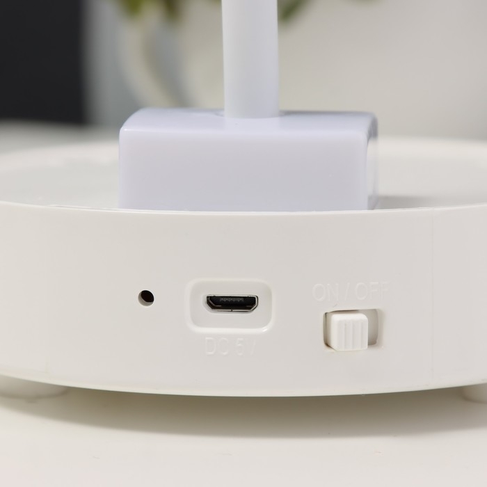 Настольная лампа  Настольная лампа "Ренди" LED 4Вт USB АКБ белый 11х23 см