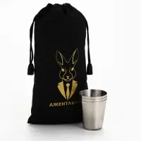 Стопки в чехле &laquo;Джентельмен&raquo;: нержавеющая сталь, набор 3 шт.&times;30 мл