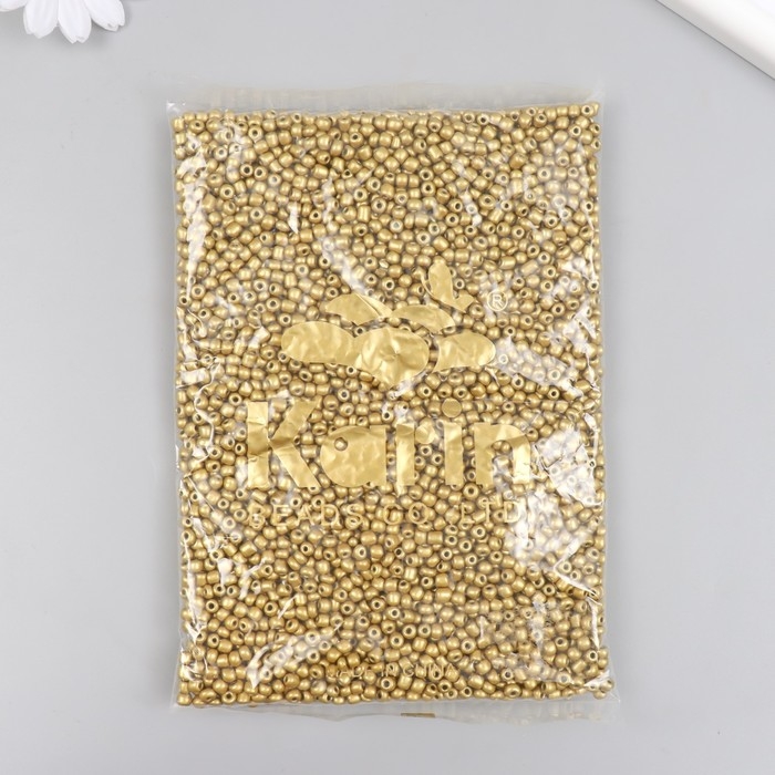 Бисер стекло 6/0  Бисер стекло 6/0 "Бронза" металлик 450 гр
