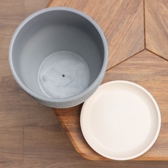 Горшок цветочный Горшок цветочный "Саванна серый бутон №7", 13 л