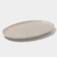Блюдо сервировочное Magistro Potter, 33&times;22.8&times;2.5, фарфор, овальное, светло-серое