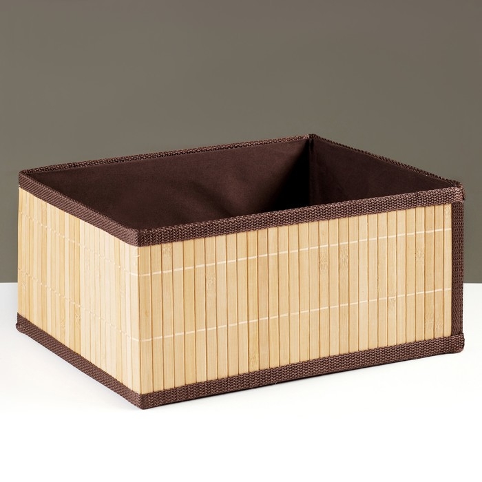 Корзина стеллажная Корзина стеллажная "Бамбук", 32 х 25 х 15 см, бамбук