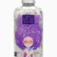 Соль для ванны с лепестками лаванды Girl Spa, 370 г, BEAUTY FOX