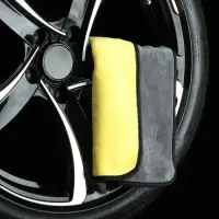 Тряпка для мытья автомобиля CARTAGE, микрофибра, 800 г/м&sup2;, 30&times;40 cм, желто-серая