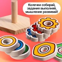 Развивающий набор IQ-ZABIAKA &laquo;Собери колечки&raquo;, 3+