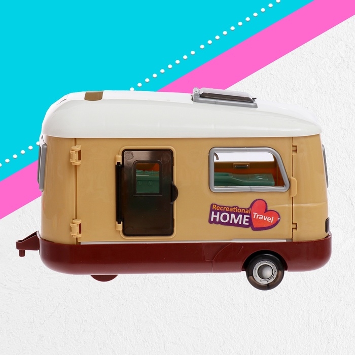 Игровой набор «Путешественницы» машина с прицепом, вертолёт, куклы, аксессуары Игровой набор «Путешественницы» машина с прицепом, вертолёт, куклы, аксессуары