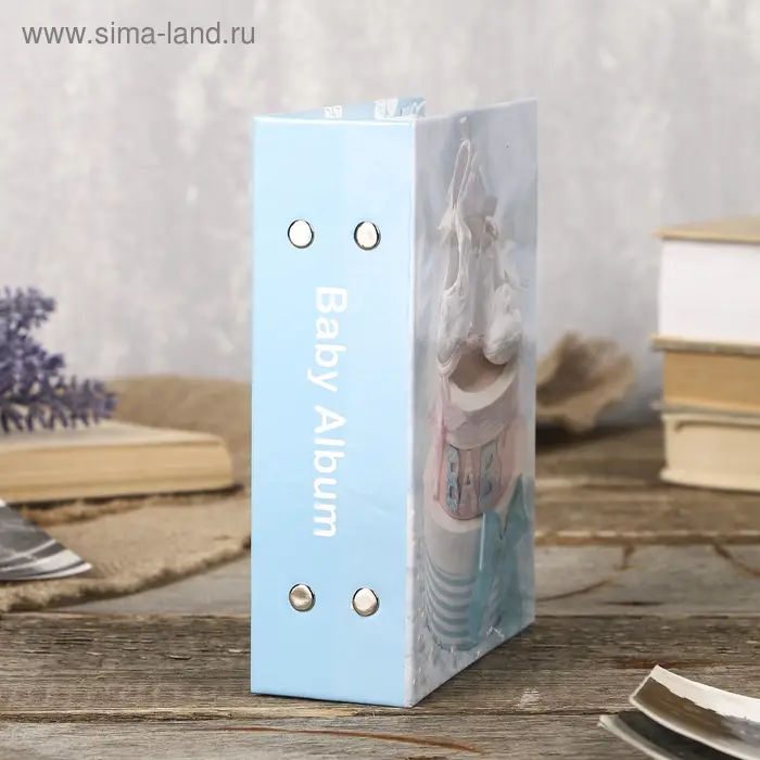 Фотоальбом на 100 фото 10×15 см Baby shoes, для мальчика Фотоальбом на 100 фото 10×15 см Baby shoes, для мальчика