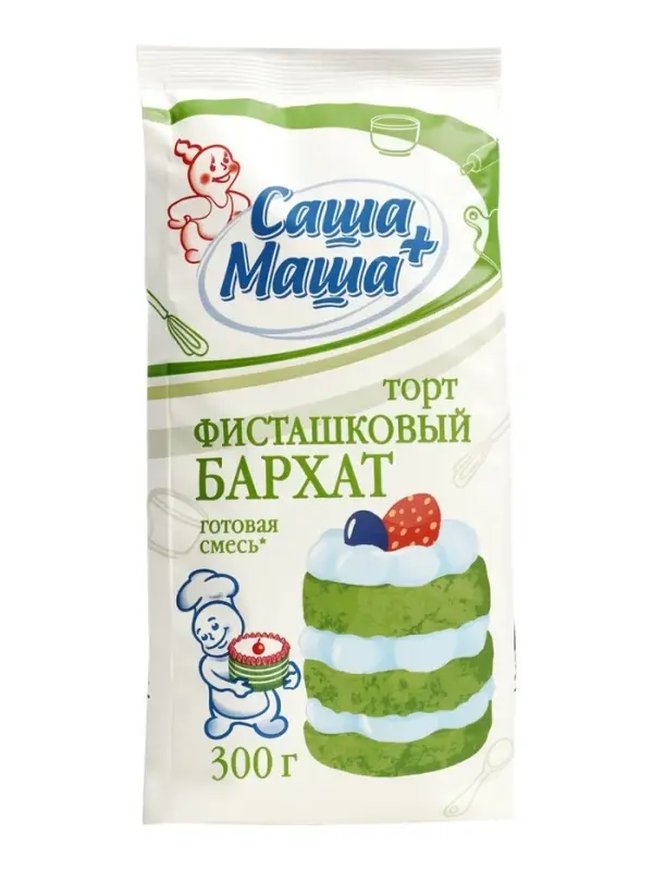 Торт &laquo;Фисташковый бархат: Саша+Маша&raquo;, пленка, 300 г