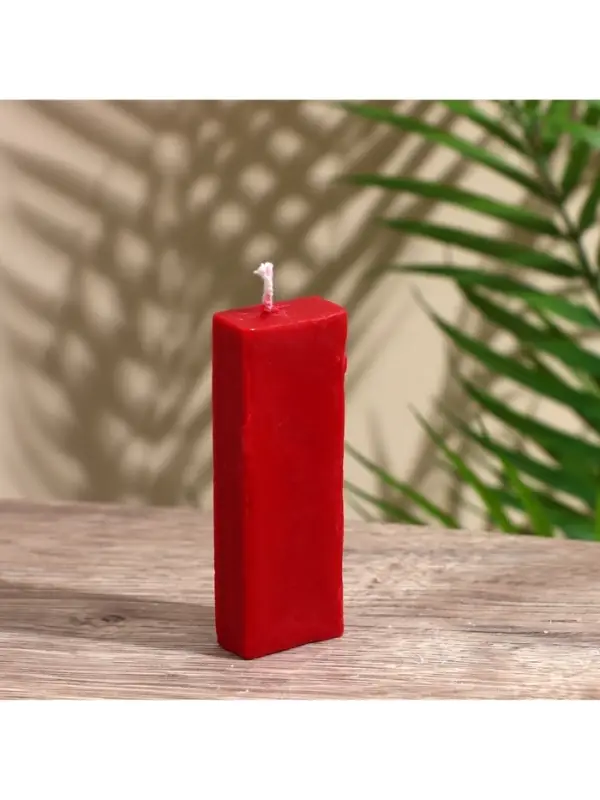 Свеча с надписью Light a candle, 1.5&times;1.5&times;8.5 см, соевый воск, МИКС