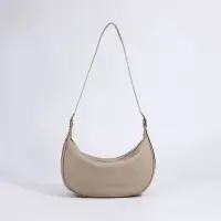 Сумка женская багет на молнии, 29&times;8&times;16 см, бежевая