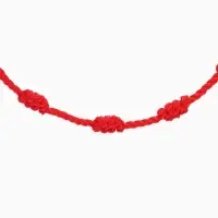 Браслет-оберег &laquo;Красная нить. Узел&raquo;, d=6 см, красный