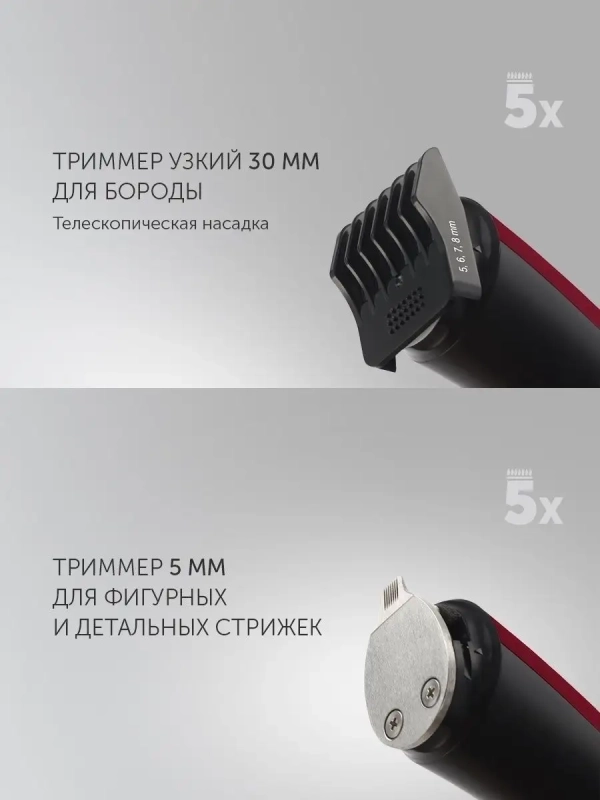 Машинка для стрижки волос и бритья PHC 3019RC Retro