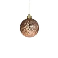 Ёлочные игрушки &laquo;Изабель&raquo;, шары новогодние, набор 9 шт., астероид, золото