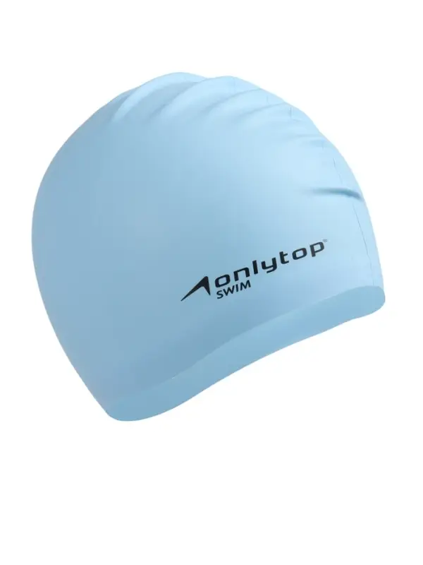 Шапочка для плавания взрослая ONLYTOP, силиконовая, 46 г, обхват 54-60 см, голубая