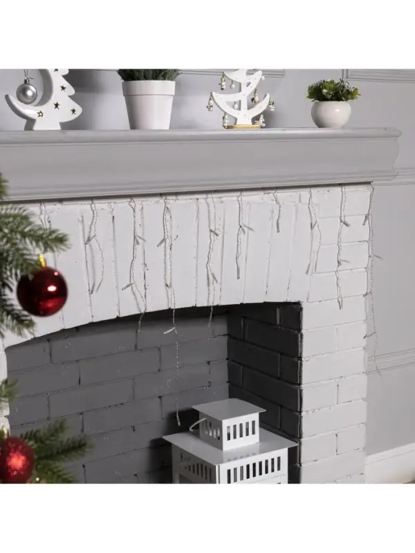 Гирлянда &laquo;Бахрома&raquo; 1.8&times;0.5 м, IP20, прозрачная нить, 48 LED, свечение мульти, 8 режимов, 220 В