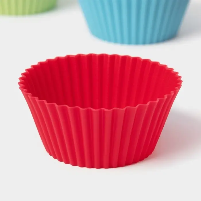 Форма для выпечки Доляна &laquo;Силикон плюс&raquo;, 35&times;26.5&times;2.5 см, 12 ячеек, силиконовые вкладки, антипригарное покрытие, формочки, МИКС