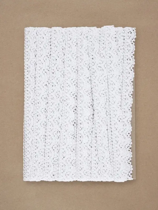 Кружево вязаное Арт Узор, 14 мм, 15&plusmn;1 м, белое