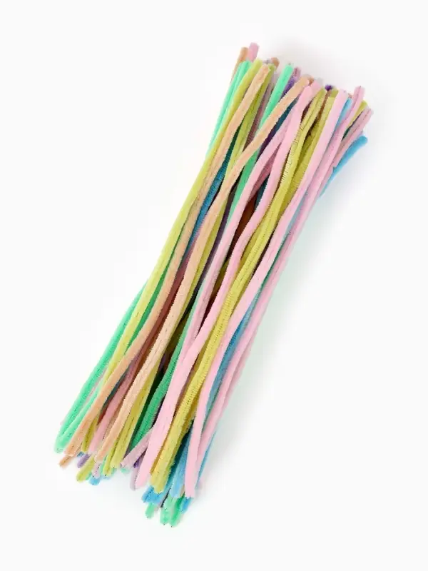 Синельная проволока, набор 100 шт, размер 1 шт 30х0,8 см  7 цветов в наборе