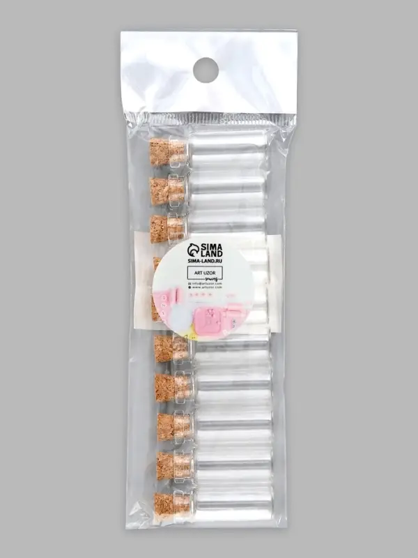 Баночки для хранения бисера, d=1.2&times;3 см, 10 шт.