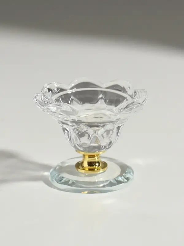 Стеклянный подсвечник на 1 свечу &laquo;Цветочек&raquo;, 5.5&times;6.8&times;6.8 см
