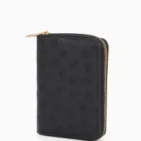 Кошелёк на молнии, 13&times;2&times;9 см, с принтом, чёрный