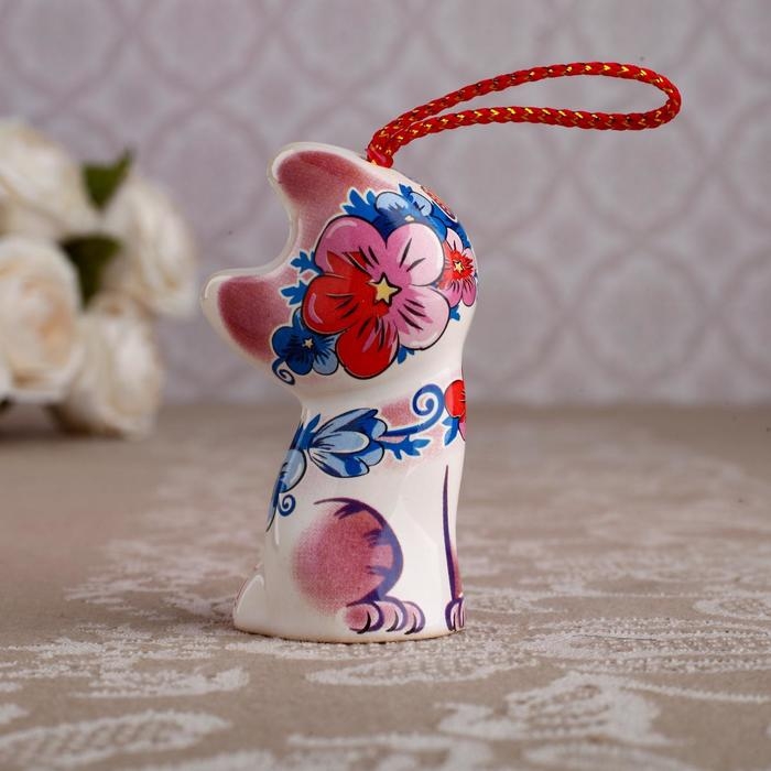 Сувенирный колокольчик  Сувенирный колокольчик "Котёнок. Любовь", 6 см, микс