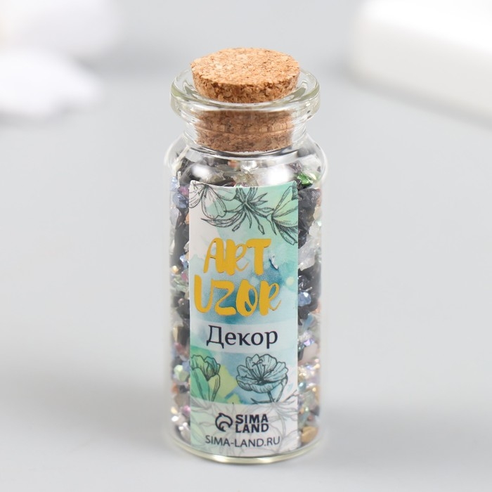 Декор для творчества в баночке Декор для творчества в баночке "Природный камень со стеклом - Классика" 20 гр 5х2,2х2,2 см